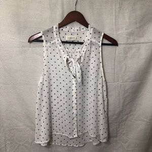 Poka Dot Blouse with tied bow